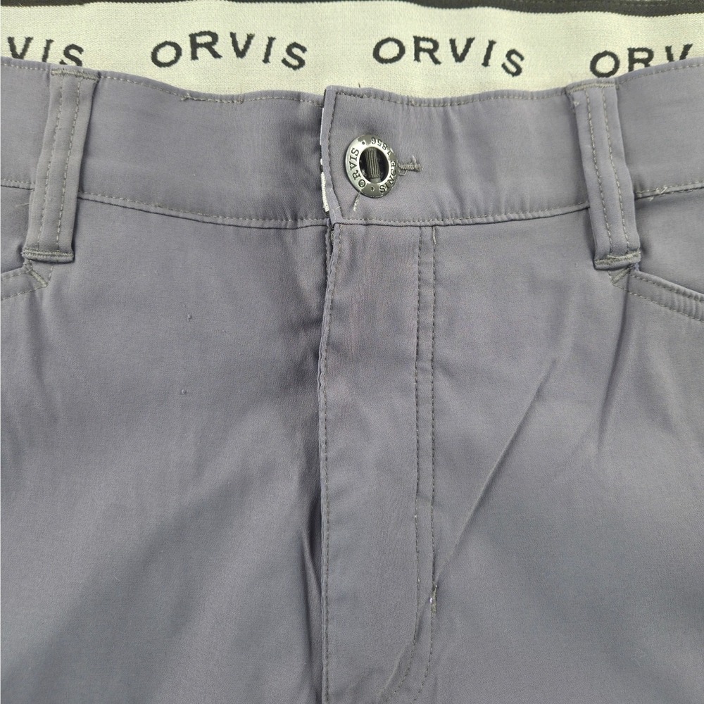 Orvis Mens 38x34 Gray Nylon Stretch Golf Hiking Fishing Performance outdoor Pant